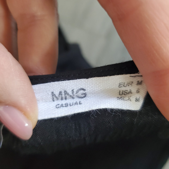 Mango Dress 6 Black Midi Whimsigoth Fairy Grunge Punk Cottagecore Button Front - Picture 5 of 11